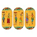 Artvibes African Warli Art Decorative MDF Wooden Wall Art for Home | Living Room | Office | Wall Art Painting For Hall | Graphic Artwork | Aesthetic Wooden Decor | Ideal Gifts (WH_9018N), Set of 3