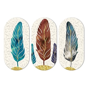 artvibes feather wooden art decoration item for home  graphic artwork  decoration wall hanging items  wall sculpture  wall illustrations  aesthetic wall art  ideal gifts wh_9014n set of 3