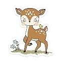 Artvibes Fridge Magnet Cute Deer Decorative Item for Refrigerator|Almirah|Washing Machine(RM_7001), Multicolor, 3.5 x 4 Inches