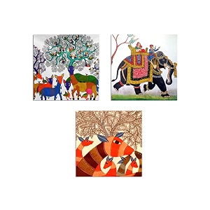 artvibes fridge magnet madhubani art decorative item for refrigeratoralmirahwashing machinerm_7088