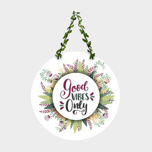 artvibes good vibes only wall hanging decoration items wooden hanger home decorwh_8211nn 16 inch x 9 inch multi 11