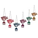 Artvibes Multicolored Flying Birds Wooden Wall Hanger for Home Decor | Living Room | Office | Wall Art Painting For Hall | Graphic Artwork | Wall Illustrations | Ideal Gifts (WH_9104N), Set of 6