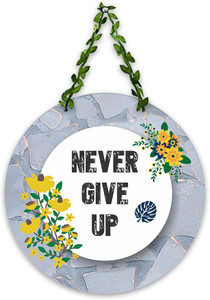 artvibes never give up wall hanging decoration items wooden hanger home decorwh_8206n