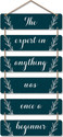 Artvibes Positive Quote Decorative Wooden Wall Hanging for Home Decor Item (WH_3244N) (31 inch X 12 inch, Dark Green)