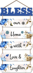 artvibes positive quote wooden designer wall hanger for home decor office giftwh_6614n 31 inch x 12 inch blue