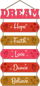 artvibes positive quote wooden designer wall hanger for home decor office giftwh_6619n 31 inch x 12 inch red