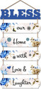 Artvibes Positive Quote Wooden Designer Wall Hanger for Home Decor Office Gift(WH_6614N) (31 inch X 12 inch, Blue)