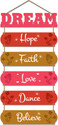 Artvibes Positive Quote Wooden Designer Wall Hanger for Home Decor Office Gift(WH_6619N) (31 inch X 12 inch, Red)