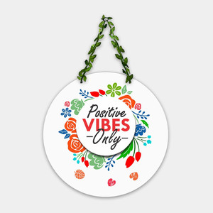 artvibes positive vibes wall hanging decoration items wooden hanger home decor wh_8201n