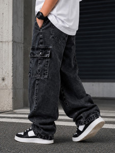 ARTVISION Loose Fit Boys Black Jeans