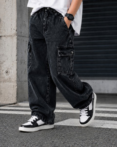 ARTVISION Loose Fit Boys Dark Grey Jeans