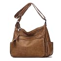 Artwell Fashion Crossbody Bag For Women Shoulder Bag Soft PU Leather Handbags Purses Multi Pocket Hobo Tote Bag