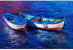 artzfolio artwork of boats  sea d5 unframed paper poster 18inch x 12inch 457cms x 305cms paper print 12 inch x 18 inch rolled
