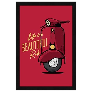 artx motivational quote life is a beautiful ride wall art painting