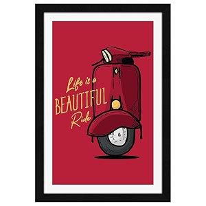 artx motivational quote life is a beautiful ride framed painting multicolor set of 1 125 x 185 inches