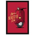 ArtX Motivational Quote Life is a Beautiful Ride Wall Art Painting,