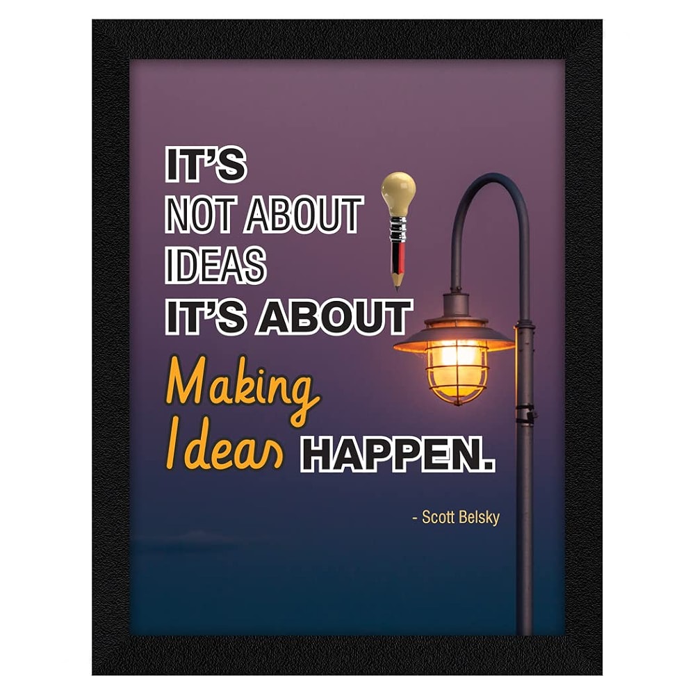 ArtX Paper Ideas Motivational Quotes Wall Frame Art Painting ...