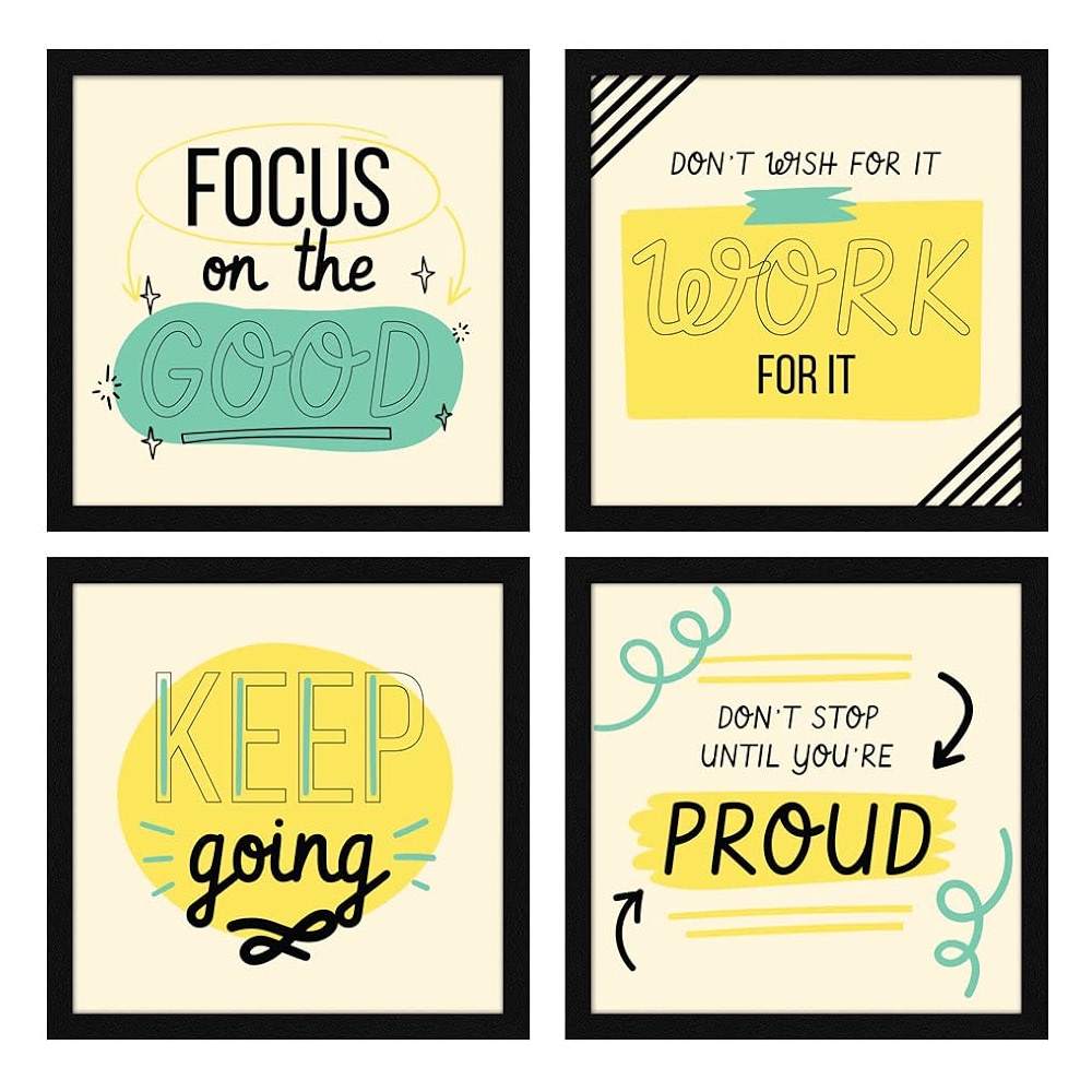 ArtX Paper Motivational Quotes Wall Frame Art Painting, Framed ...