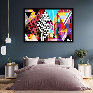 artzfolio abstract artwork d202  canvas painting for bedroom amp living room  black frame  30 x 20 inch 76 x 51 cms