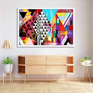 artzfolio abstract artwork d202  canvas painting for bedroom amp living room  white frame  24 x 16 inch 61 x 41 cms