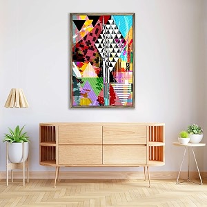 artzfolio abstract artwork d202  canvas painting for bedroom amp living room  antique golden frame  16 x 24 inch 41 x 61 cms