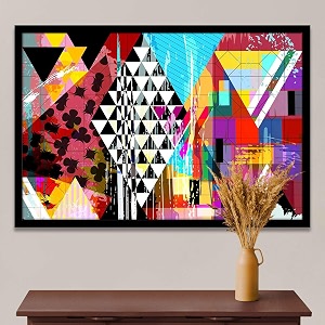 artzfolio abstract artwork d202  canvas painting for bedroom amp living room  black frame  18 x 12 inch 46 x 30 cms