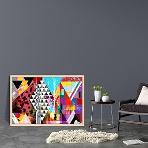 artzfolio abstract artwork d202  canvas painting for bedroom amp living room  natural brown frame  30 x 20 inch 76 x 51 cms