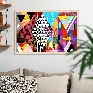 artzfolio abstract artwork d202  canvas painting for bedroom amp living room  natural brown frame  24 x 16 inch 61 x 41 cms