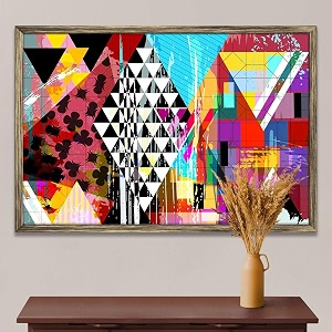 artzfolio abstract artwork d202  canvas painting for bedroom amp living room  antique golden frame  24 x 16 inch 61 x 41 cms