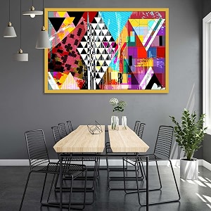 artzfolio abstract artwork d202  canvas painting for bedroom amp living room  golden frame  36 x 24 inch 91 x 61 cms