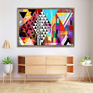 artzfolio abstract artwork d202  canvas painting for bedroom amp living room  antique golden frame  36 x 24 inch 91 x 61 cms