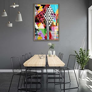 artzfolio abstract artwork d202  canvas painting for bedroom amp living room  antique golden frame  12 x 18 inch 30 x 46 cms