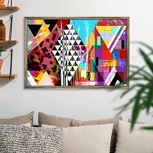 artzfolio abstract artwork d202  canvas painting for bedroom amp living room  antique golden frame  18 x 12 inch 46 x 30 cms
