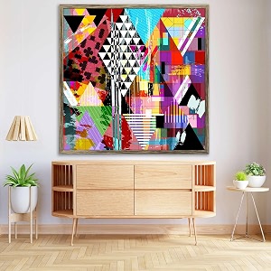 artzfolio abstract artwork d202  canvas painting for bedroom amp living room  antique golden frame  20 x 20 inch 51 x 51 cms