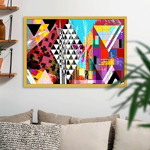 artzfolio abstract artwork d202  canvas painting for bedroom amp living room  golden frame  24 x 16 inch 61 x 41 cms