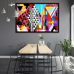 artzfolio abstract artwork d202  canvas painting for bedroom amp living room  dark brown frame  24 x 16 inch 61 x 41 cms