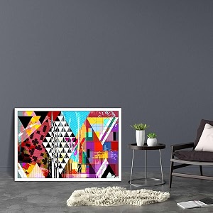 artzfolio abstract artwork d202  canvas painting for bedroom amp living room  white frame  36 x 24 inch 91 x 61 cms