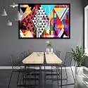 ArtzFolio Abstract Artwork D202 | Canvas Painting for Bedroom &amp; Living Room | Black Frame | 36 x 24 inch (91 x 61 cms)