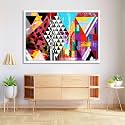 ArtzFolio Abstract Artwork D202 | Canvas Painting for Bedroom &amp; Living Room | White Frame | 24 x 16 inch (61 x 41 cms)