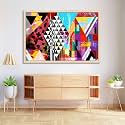 ArtzFolio Abstract Artwork D202 | Canvas Painting for Bedroom &amp; Living Room | Natural Brown Frame | 36 x 24 inch (91 x 61 cms)