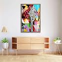 ArtzFolio Abstract Artwork D202 | Canvas Painting for Bedroom &amp; Living Room | Antique Golden Frame | 16 x 24 inch (41 x 61 cms)