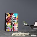 ArtzFolio Abstract Artwork D202 | Canvas Painting for Bedroom &amp; Living Room | Dark Brown Frame | 24 x 36 inch (61 x 91 cms)