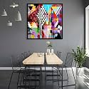 ArtzFolio Abstract Artwork D202 | Canvas Painting for Bedroom &amp; Living Room | Black Frame | 28 x 28 inch (71 x 71 cms)