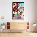 ArtzFolio Abstract Artwork D202 | Canvas Painting for Bedroom &amp; Living Room | Dark Brown Frame | 20 x 30 inch (51 x 76 cms)