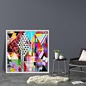 ArtzFolio Abstract Artwork D202 | Canvas Painting for Bedroom &amp; Living Room | White Frame | 12 x 12 inch (30 x 30 cms)