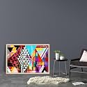 ArtzFolio Abstract Artwork D202 | Canvas Painting for Bedroom & Living Room | Natural Brown Frame | 30 x 20 inch (76 x 51 cms)
