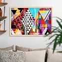 ArtzFolio Abstract Artwork D202 | Canvas Painting for Bedroom &amp; Living Room | Natural Brown Frame | 24 x 16 inch (61 x 41 cms)