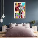 ArtzFolio Abstract Artwork D202 | Canvas Painting for Bedroom &amp; Living Room | Natural Brown Frame | 12 x 18 inch (30 x 46 cms)