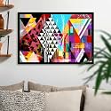 ArtzFolio Abstract Artwork D202 | Canvas Painting for Bedroom &amp; Living Room | Black Frame | 24 x 16 inch (61 x 41 cms)