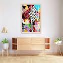 ArtzFolio Abstract Artwork D202 | Canvas Painting for Bedroom &amp; Living Room | Natural Brown Frame | 24 x 36 inch (61 x 91 cms)